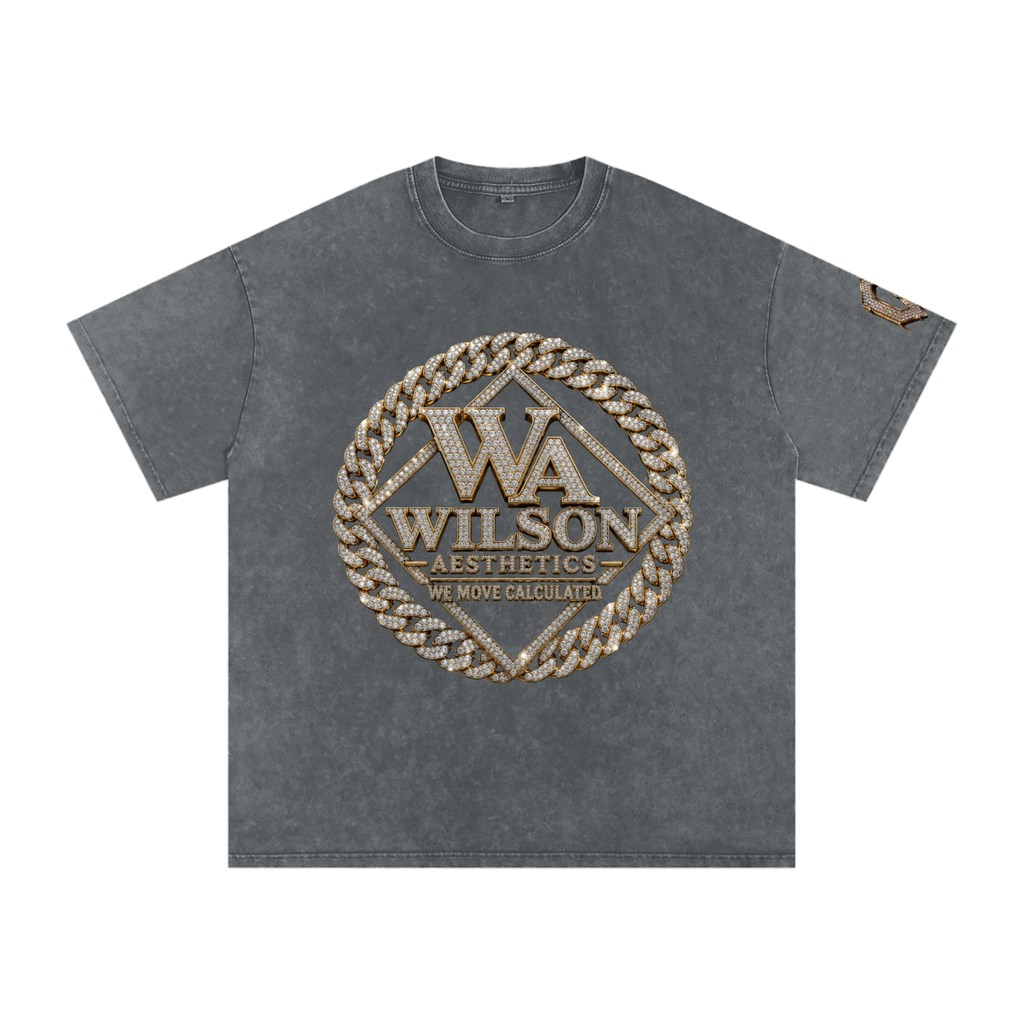 Snow Washed Oversized Cotton T-Shirt