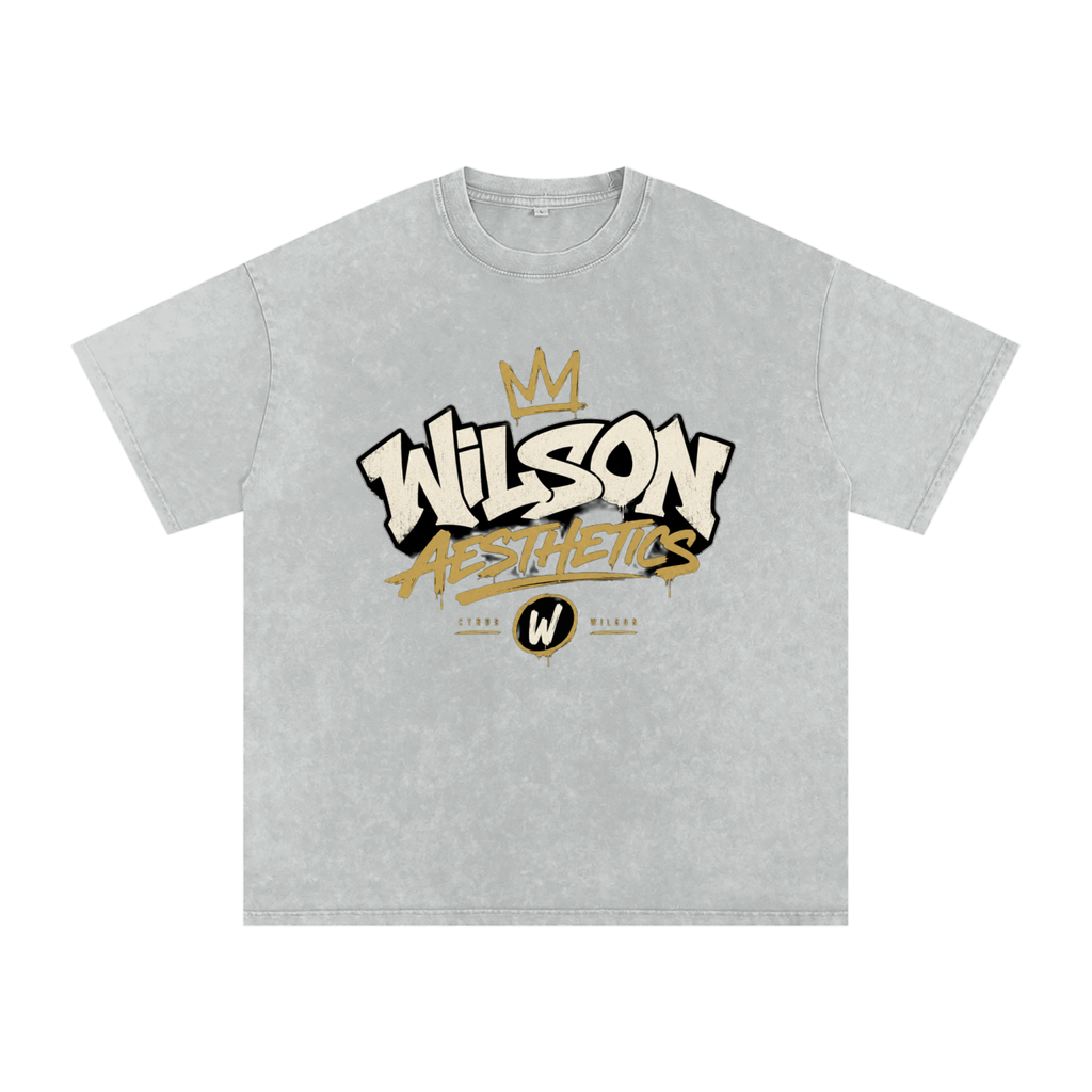 Snow Washed Oversized Cotton T-Shirt